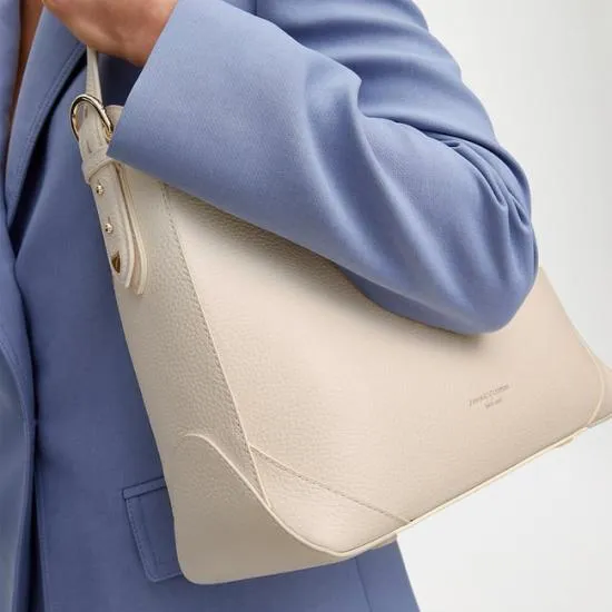 Hobo Bag Ivory Pebble Women Aspinal Of London Shoulder