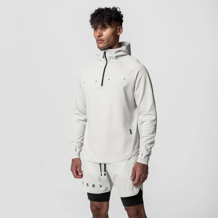 Hoodies and Sweatshirts Men ASRV Aeroheat Training Hoodie Bone