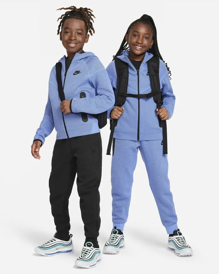Hoodies And Sweatshirts Kids Nike Sportswear Tech Fleece Polarmidnight Navyblack
