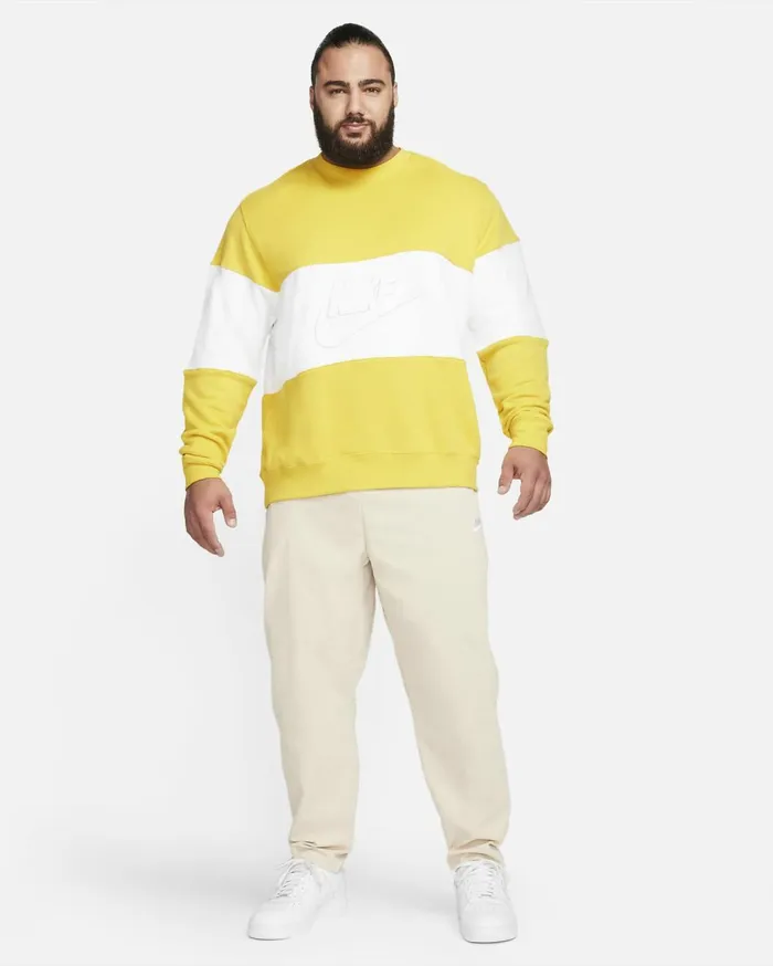 Hoodies And Sweatshirts Men Nike Club Vivid Sulphurwhite