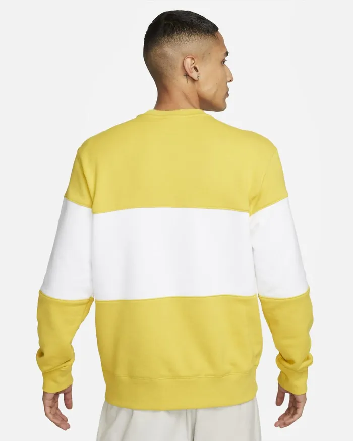 Hoodies And Sweatshirts Men Nike Club Vivid Sulphurwhite