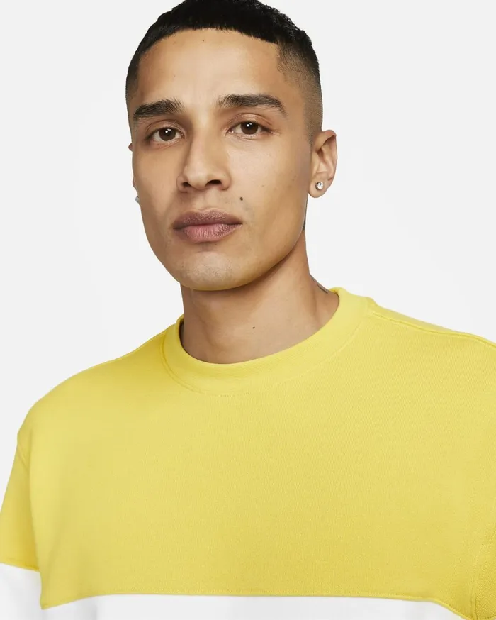 Hoodies And Sweatshirts Men Nike Club Vivid Sulphurwhite