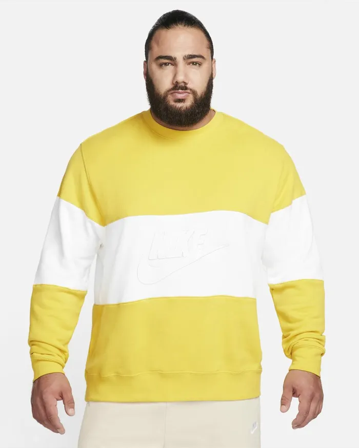 Hoodies And Sweatshirts Men Nike Club Vivid Sulphurwhite