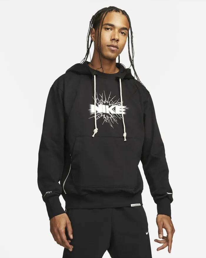 Hoodies And Sweatshirts Men Nike DriFIT Standard Issue Blackwhite