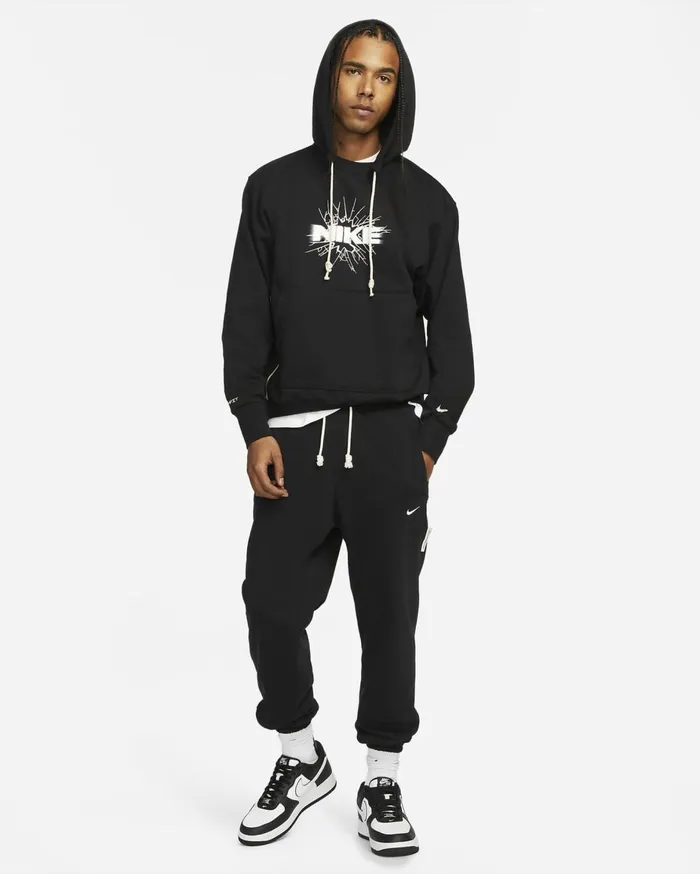 Hoodies And Sweatshirts Men Nike DriFIT Standard Issue Blackwhite