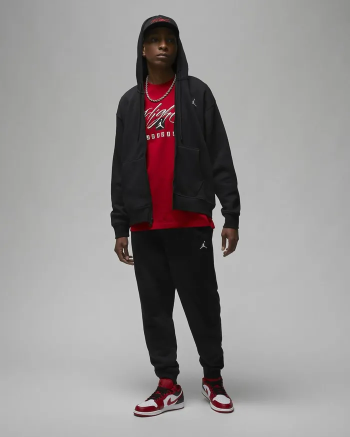 Hoodies And Sweatshirts Men Nike Jordan Essentials Blackwhite