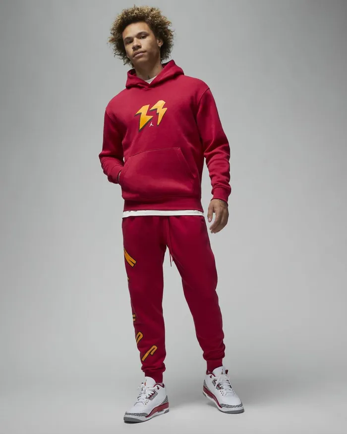 Hoodies And Sweatshirts Men Nike Jordan Flight MVP Cardinal Redsail