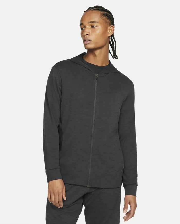 Hoodies And Sweatshirts Men Nike Yoga DriFIT Offnoirblackheather