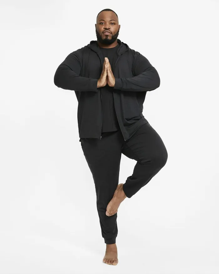 Hoodies And Sweatshirts Men Nike Yoga DriFIT Offnoirblackheather