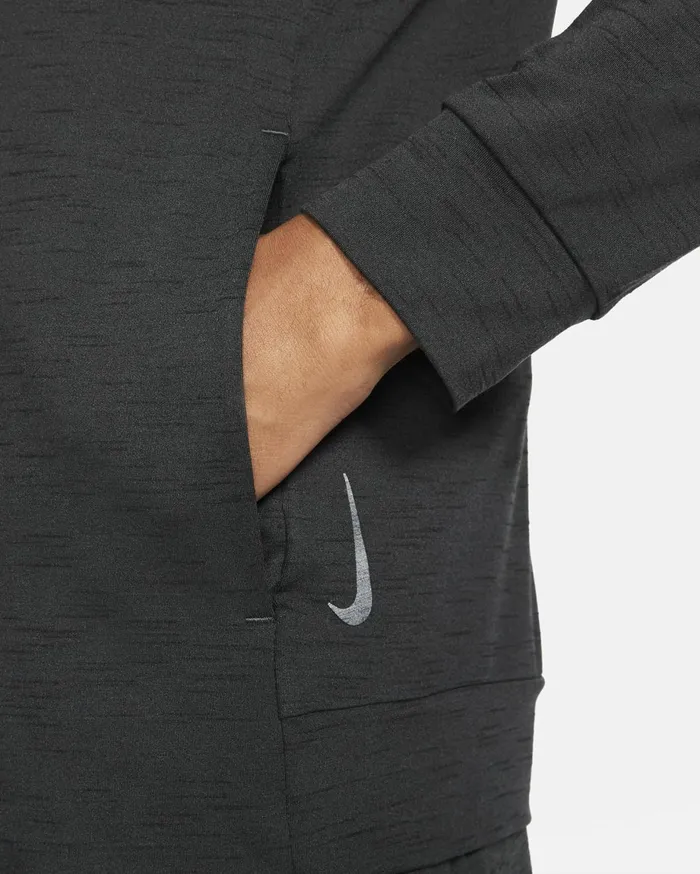 Hoodies And Sweatshirts Men Nike Yoga DriFIT Offnoirblackheather