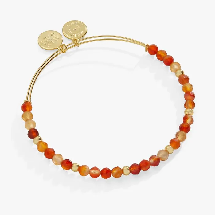 Iconic Women Alex And Ani Carnelian Beaded Bangle Chocolate