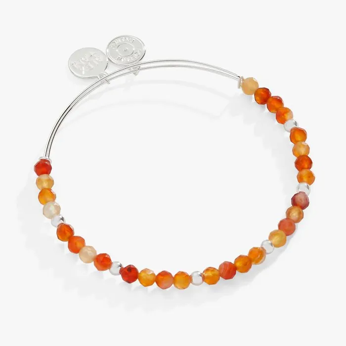 Iconic Women Alex And Ani Carnelian Beaded Bangle Chocolate