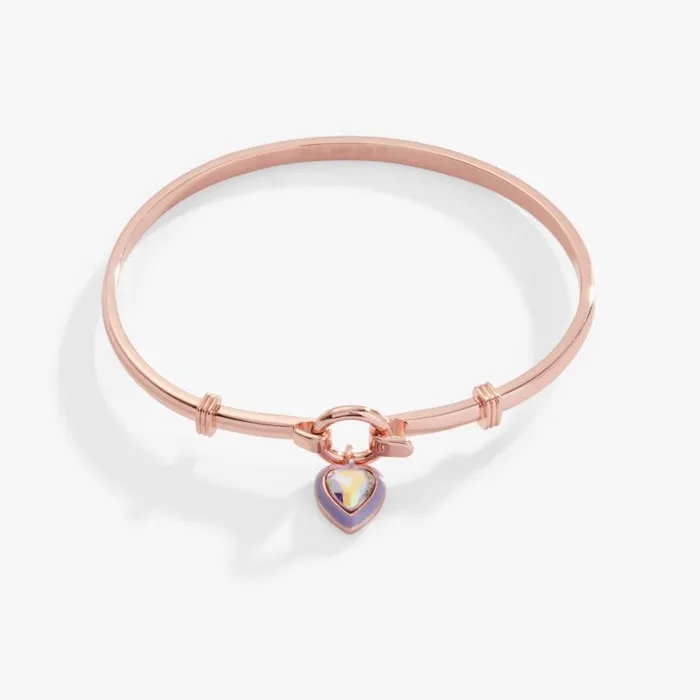 Iconic Women Alex And Ani Crystal Heart Clip Bangle Gold