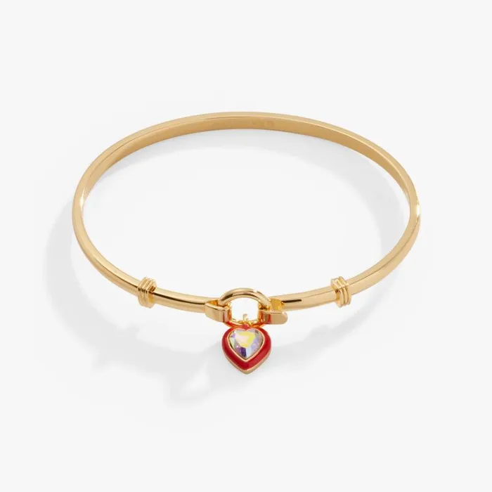 Iconic Women Alex And Ani Crystal Heart Clip Bangle Gold