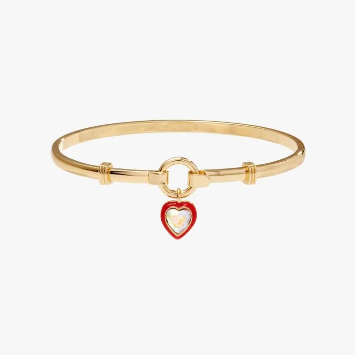 Iconic Women Alex And Ani Crystal Heart Clip Bangle Gold
