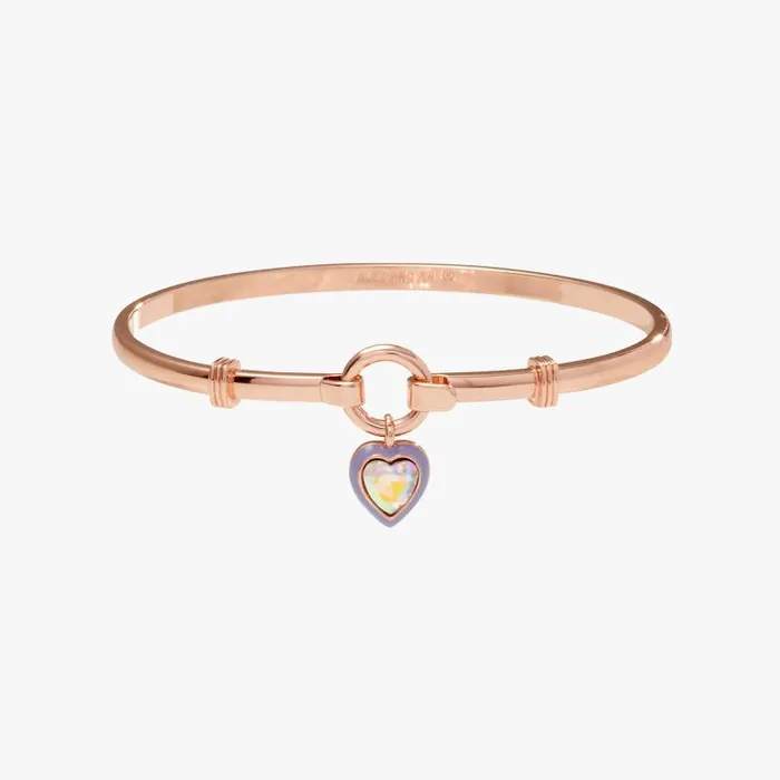 Iconic Women Alex And Ani Crystal Heart Clip Bangle Gold