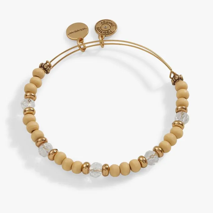 Iconic Women Alex And Ani Wood Crystal Beaded Bangle Gold