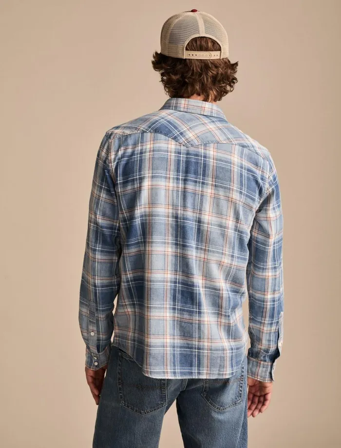 Indigo Western Shirt Light Indigo Men Lucky Brand Shirts and Tops