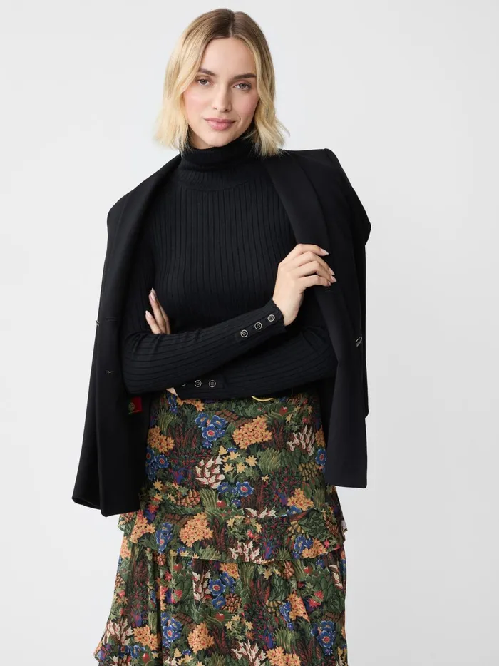 JMclaughlin Arlette Turtleneck Black Women Sweaters