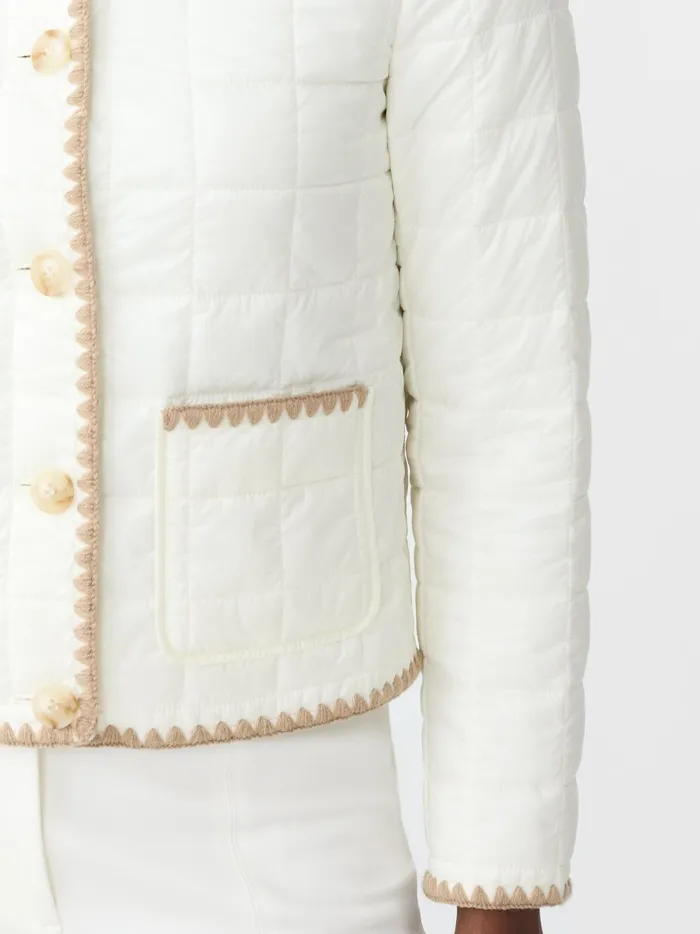 JMclaughlin Danica Puffer Jacket Egret White Women Jackets and Outerwear