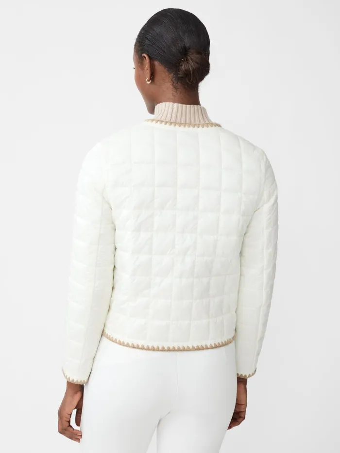 JMclaughlin Danica Puffer Jacket Egret White Women Jackets and Outerwear