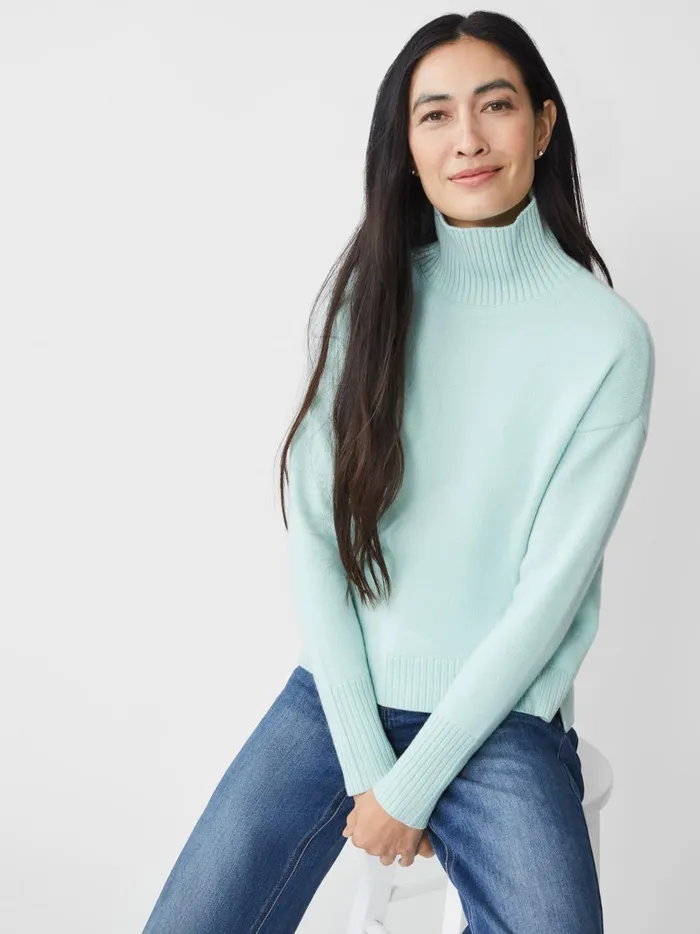 JMclaughlin Dina Metallic Cashmere Sweater Peppermint Women Sweaters