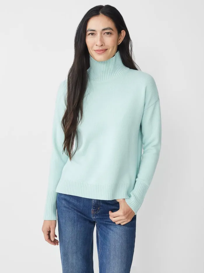 JMclaughlin Dina Metallic Cashmere Sweater Peppermint Women Sweaters
