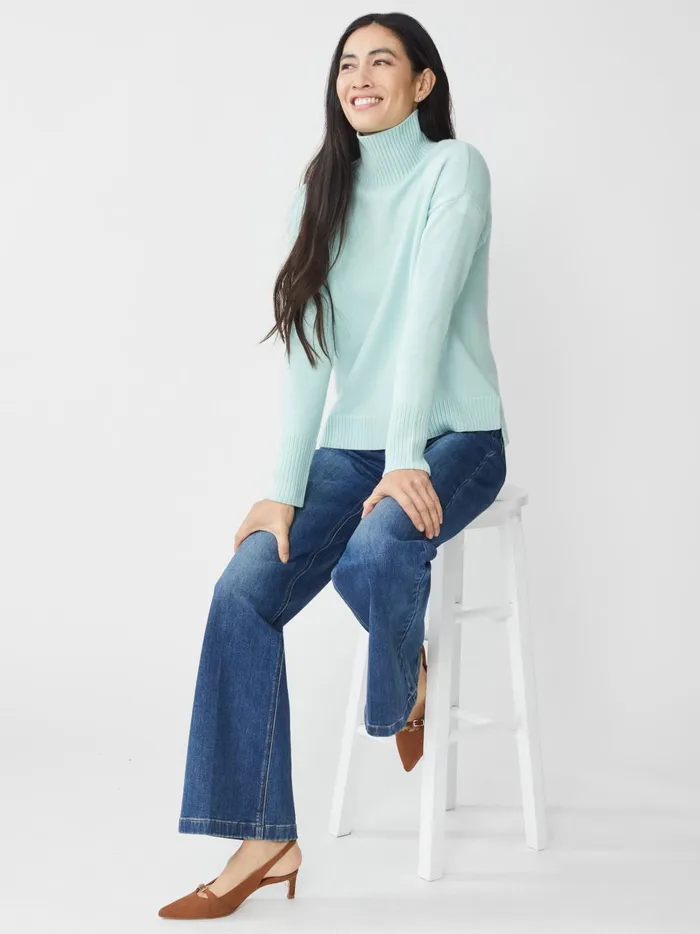 JMclaughlin Dina Metallic Cashmere Sweater Peppermint Women Sweaters