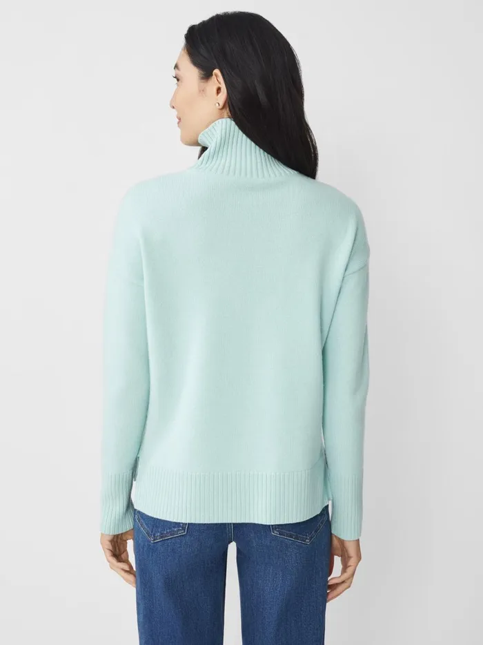 JMclaughlin Dina Metallic Cashmere Sweater Peppermint Women Sweaters