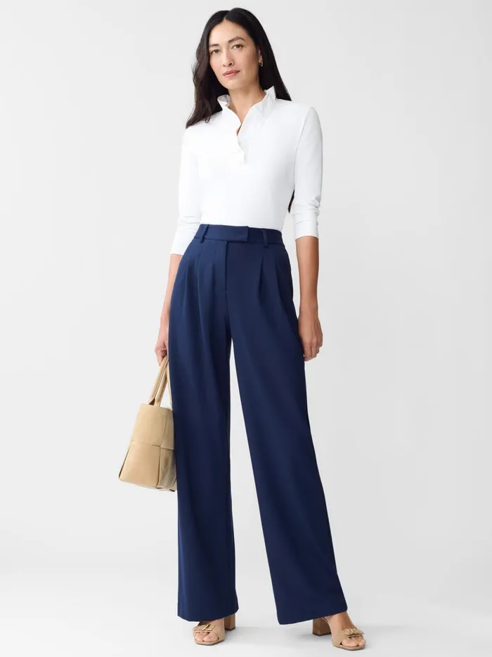JMclaughlin Durham Ruffle Top White Women Shirts and Tops