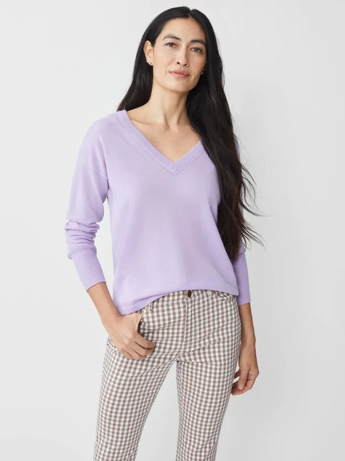 JMclaughlin Glynn Cashmere Sweater Lilac Women Sweaters