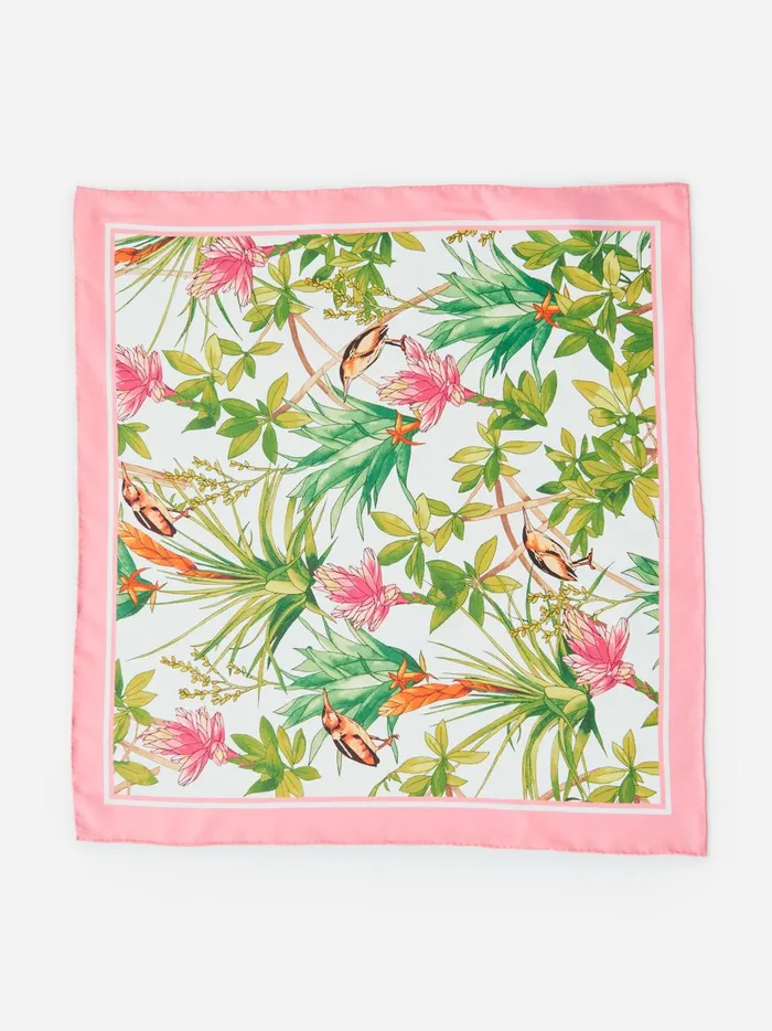 JMclaughlin Nikka Silk Scarf In Mangrove Idyll Whitemulti Women Scarves JMclaughlin Nikka Silk Scarf In Mangrove Idyll Whitemulti Women Scarves