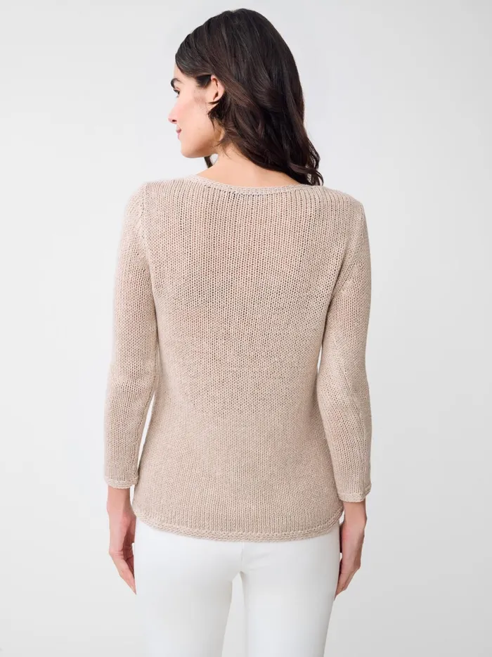 JMclaughlin Raelyn Linen Blend Sweater Heather Sand Women Sweaters