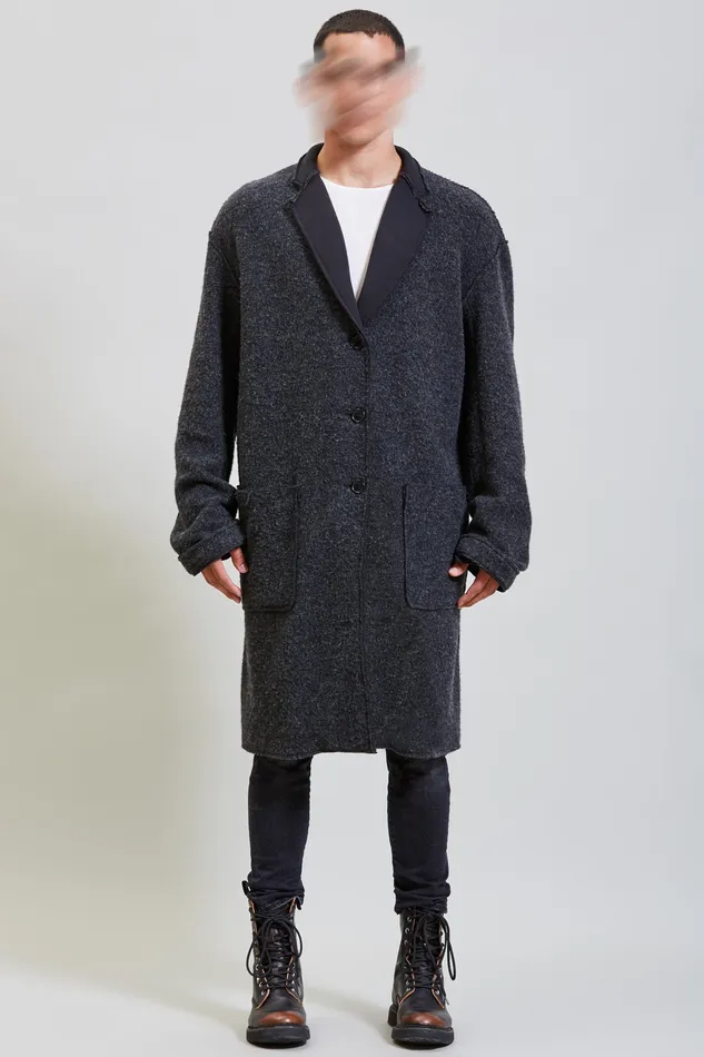 Jackets and Coats Raw Cut Coat 8211 Dark Grey R13 Men