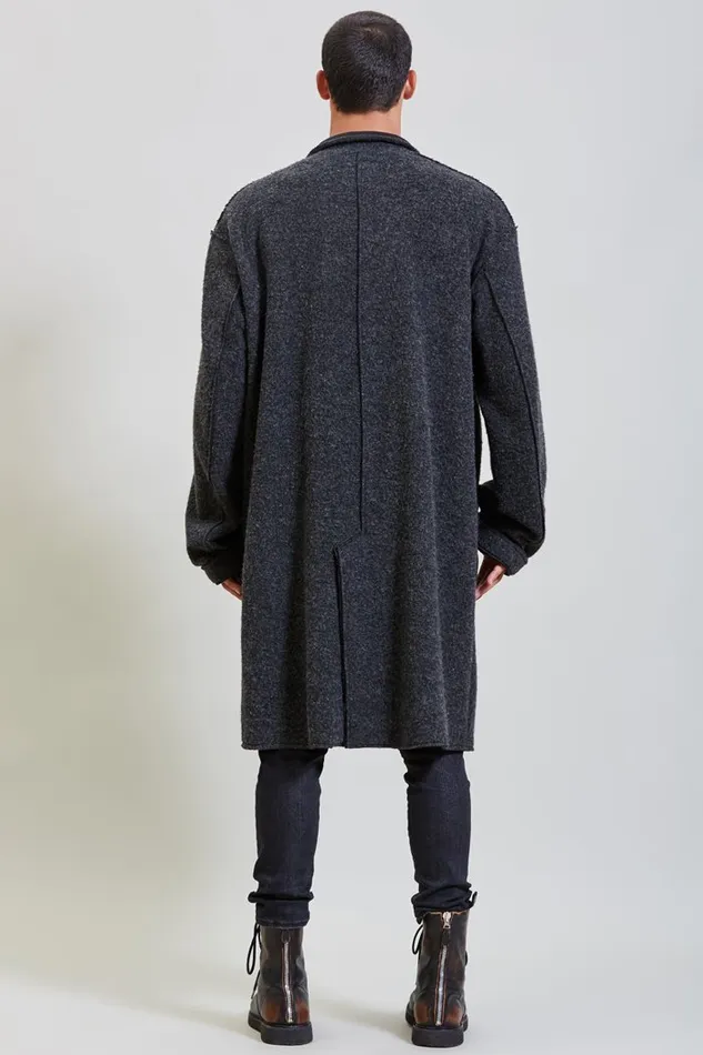 Jackets and Coats Raw Cut Coat 8211 Dark Grey R13 Men