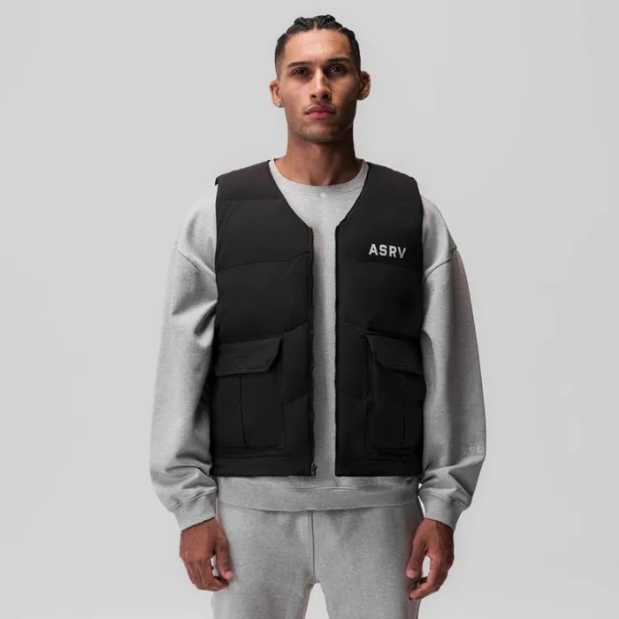 Jackets and Outerwear Men ASRV Ripstop Insulated Puffer Gilet Black