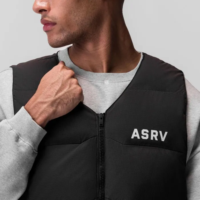 Jackets and Outerwear Men ASRV Ripstop Insulated Puffer Gilet Black