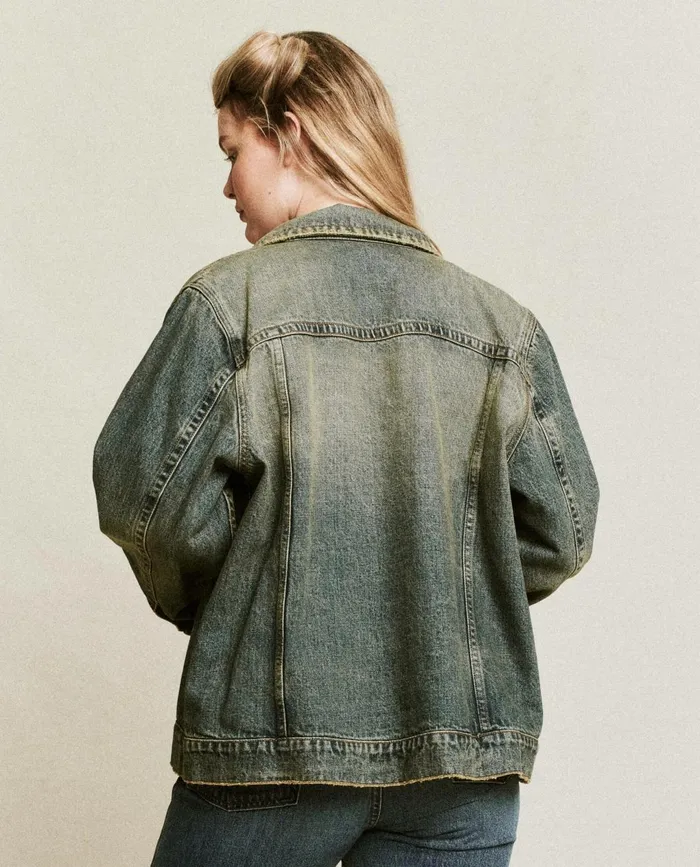 Jackets and Outerwear Women The Great The Slouchy Jean Jacket Cargo Wash