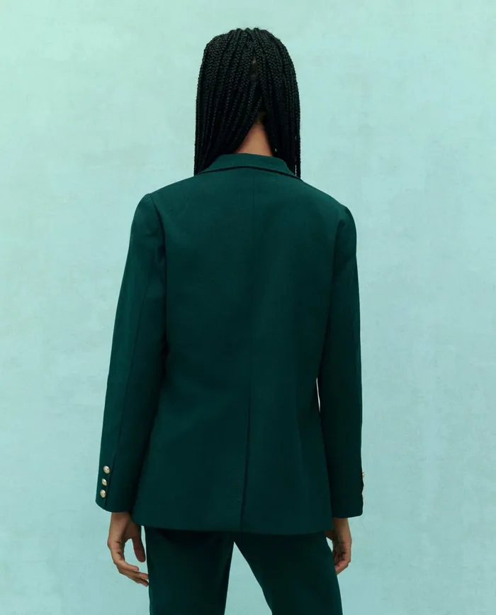 Jackets and Outerwear Women The Great The Tailored Blazer Winter Pine