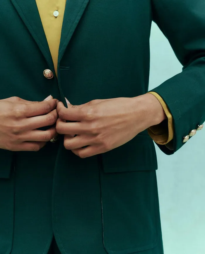 Jackets and Outerwear Women The Great The Tailored Blazer Winter Pine