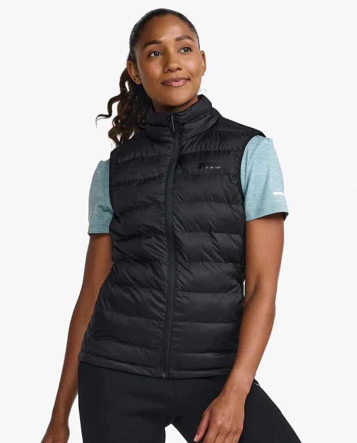 Jackets and Vests Womens 2XU Commute Packable Insulation Vest Black
