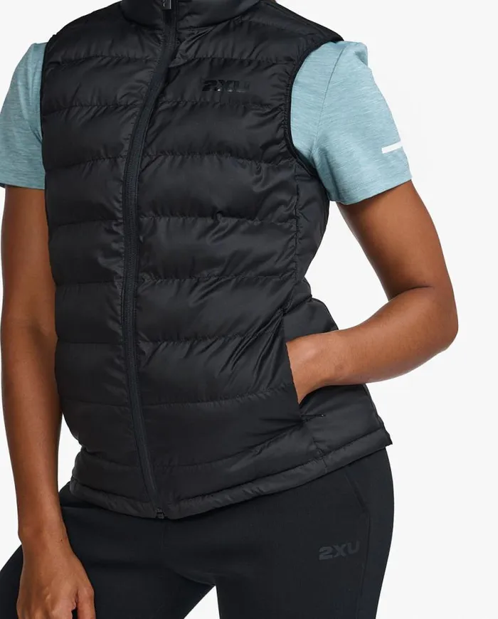 Jackets and Vests Womens 2XU Commute Packable Insulation Vest Black