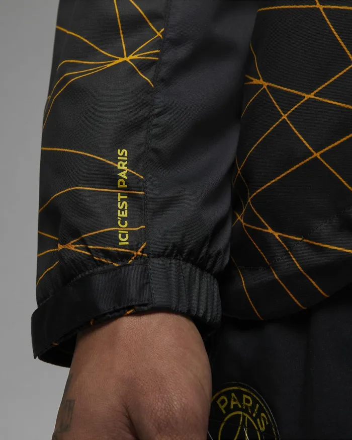 Jackets Men Nike Paris SaintGermain Blacktour Yellow