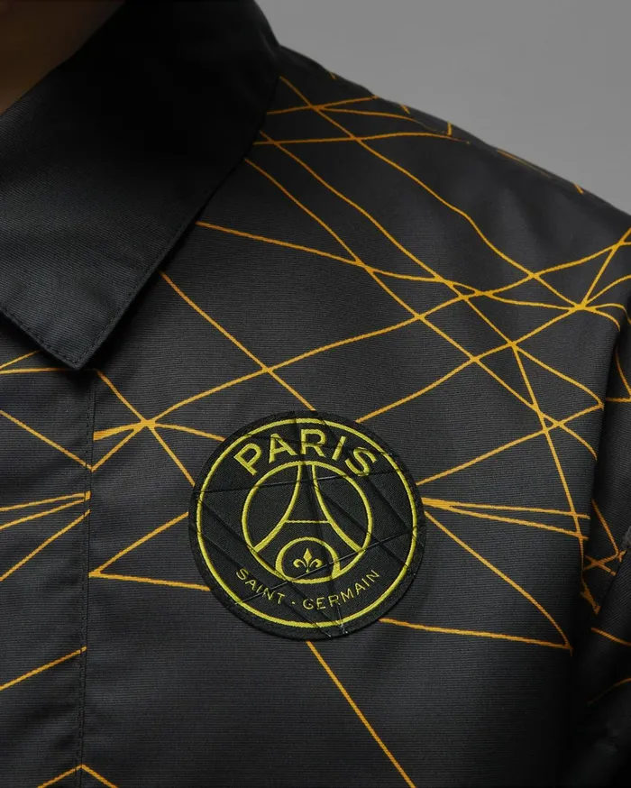 Jackets Men Nike Paris SaintGermain Blacktour Yellow