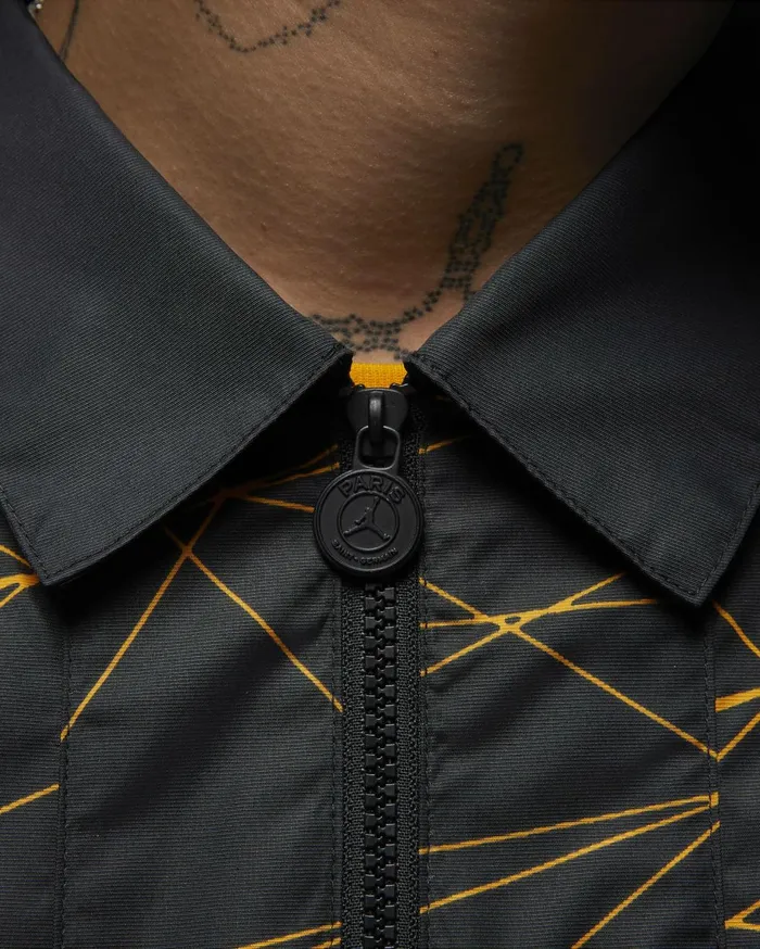 Jackets Men Nike Paris SaintGermain Blacktour Yellow