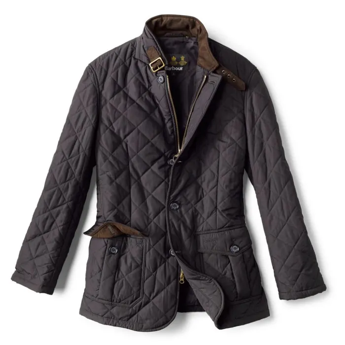 Jackets Men Orvis Barbour Quilted Lutz Jacket Navy