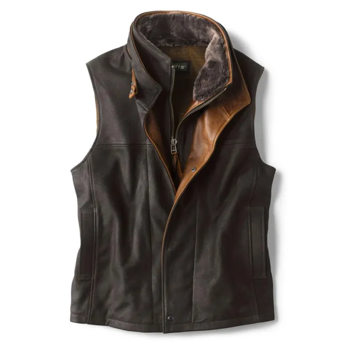 Jackets Men Orvis Trekker Shearling Vest Black