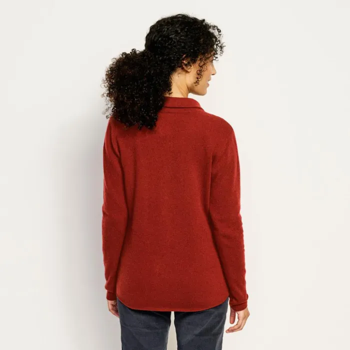 Jackets Women Orvis Boiled Cashmere Sweater Jacket Paprika