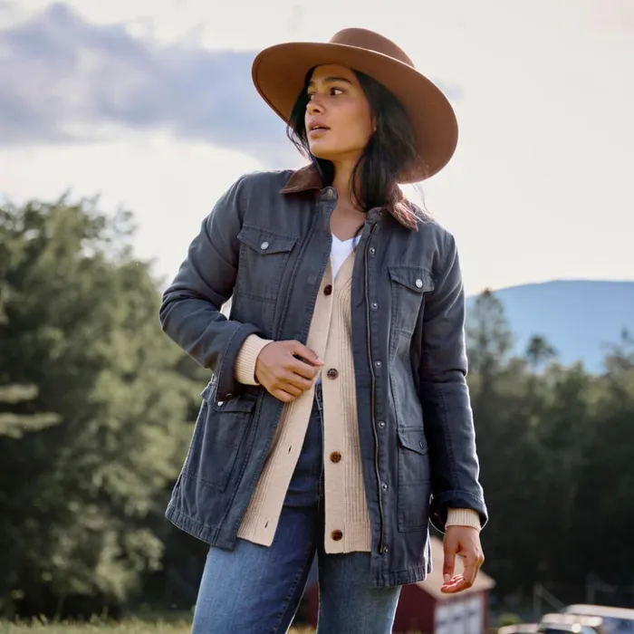 Jackets Women Orvis Womens Orvis 1856 Barn Coat Carbon