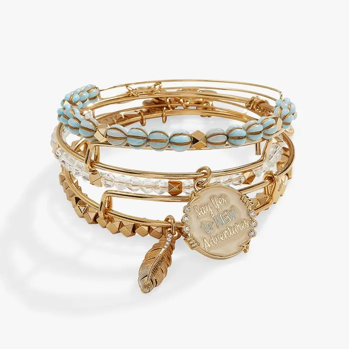 Jewelry Sets Women Alex And Ani Say Yes To New Adventures Bangle Set Of 5 Gold